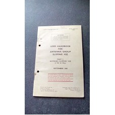 USER HANDBOOK FOR ANTENNA GROUP SLOPING VEE 4 TO 22 mcs