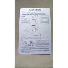 RACAL CLARK PU12 FIELD MAST OPERATING INSTRUCTION ALLOY PLATE