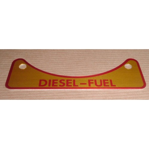 INSTRUCTION  PLATE DIESEL FUEL INSTRUCTION  PLATE DIESEL FUEL