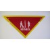 DANGER MINES SIGN TRIANGLE RED / YELLOW
