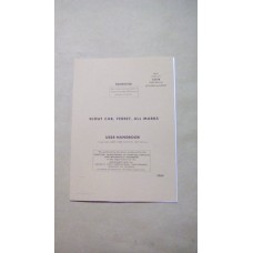 SCOUT CAR FERRET ALL MARKS USER HANDBOOK