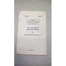 USER HANDBOOK MINE DETECTOR NO.4C