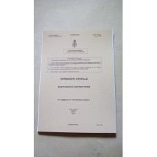SPRINGER VEHICLE MAINTENANCE INSTRUCTIONS