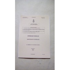SPRINGER VEHICLE MAINTENANCE SCHEDULE