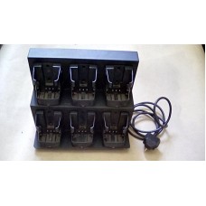 Six-unit multi rapid charger for the HT series hand portable radio