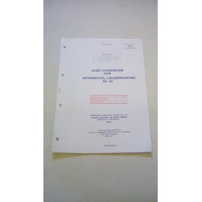 USER HANDBOOK APPARATUS, LOUDSPEAKER No.24