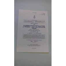 USER HANDBOOK CLANSMAN PRC320/PRC344/PRC352 INSTALLATION