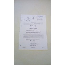 CLANSMAN TUAAM / ARAFAT TEST KIT PARTS BOOK