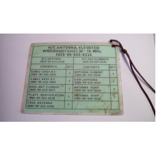 CLANSMAN PLATE / CARD IDENTIFICATION VHF ANTENNA KIT