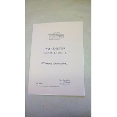 WAVEMETER CLASS D NO.2 WORKING INSTRUCTIONS MANUAL